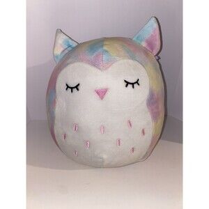 Squishmallows Lesedi Pastel Rainbow Owl 8" 2021 Kelly Toys Plush Stuffed Animal